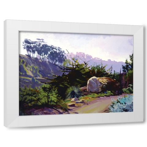 End of Summer, Looking East White Modern Wood Framed Art Print by Burtt, Marcia