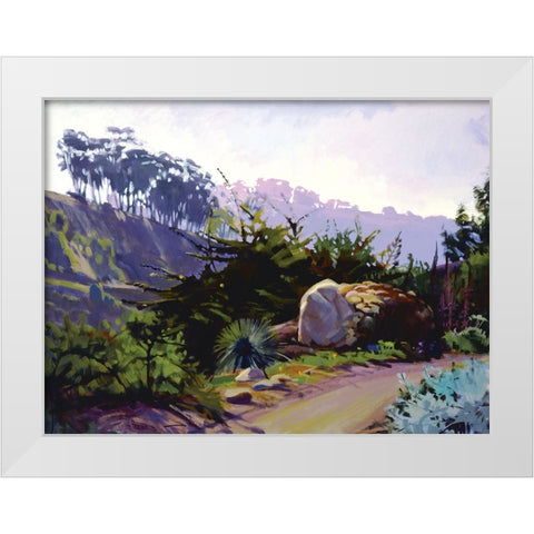 End of Summer, Looking East White Modern Wood Framed Art Print by Burtt, Marcia