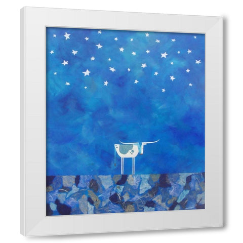 Stars at Night White Modern Wood Framed Art Print by Craig, Casey