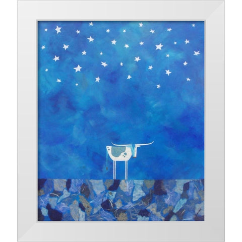 Stars at Night White Modern Wood Framed Art Print by Craig, Casey