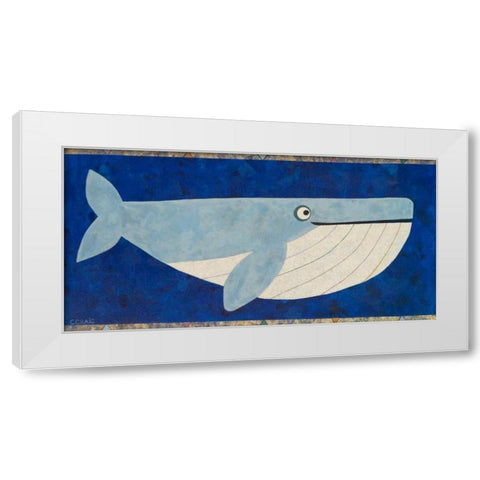 Wendell the Whale White Modern Wood Framed Art Print by Craig, Casey