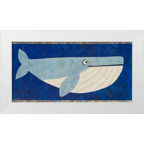 Wendell the Whale White Modern Wood Framed Art Print by Craig, Casey