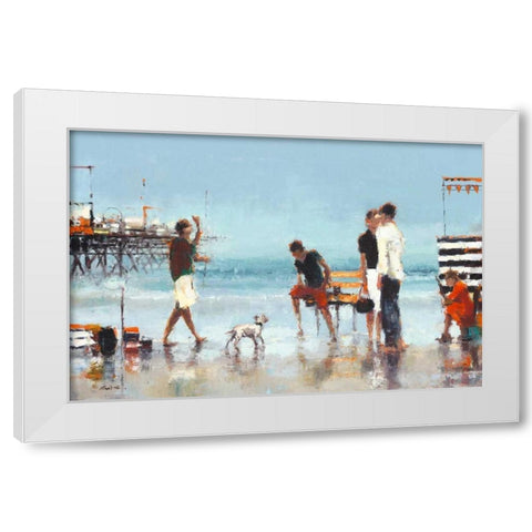 Theatre of the Tides White Modern Wood Framed Art Print by Christie, Lorraine