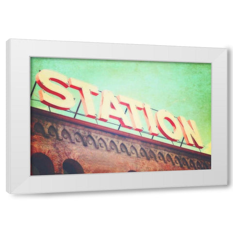 All Aboard White Modern Wood Framed Art Print by Coomes, Sylvia