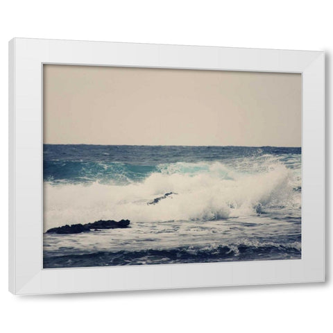 Ocean Blue White Modern Wood Framed Art Print by Coomes, Sylvia
