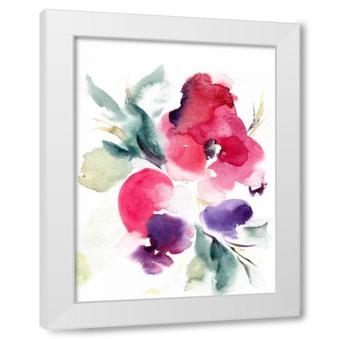 Summer Notes in Pink White Modern Wood Framed Art Print by CanotStop