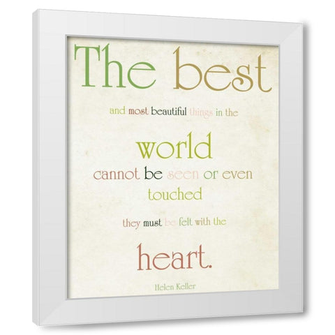 The Heart White Modern Wood Framed Art Print by Coomes, Sylvia