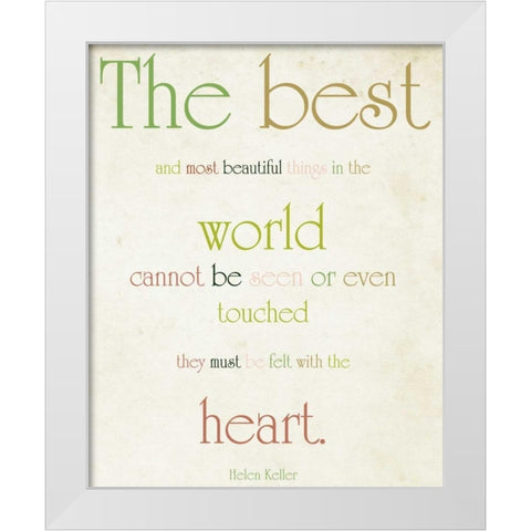 The Heart White Modern Wood Framed Art Print by Coomes, Sylvia