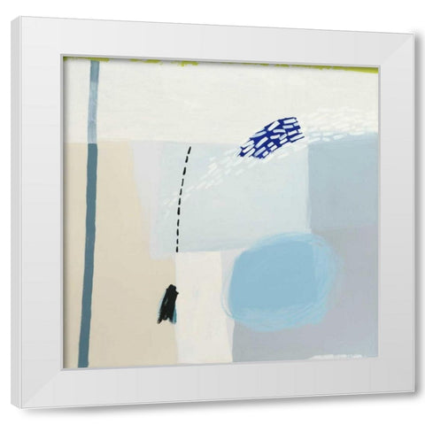 Blues White Modern Wood Framed Art Print by Cohen, Aliza