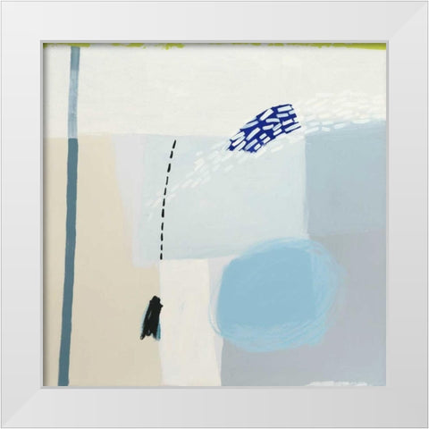 Blues White Modern Wood Framed Art Print by Cohen, Aliza