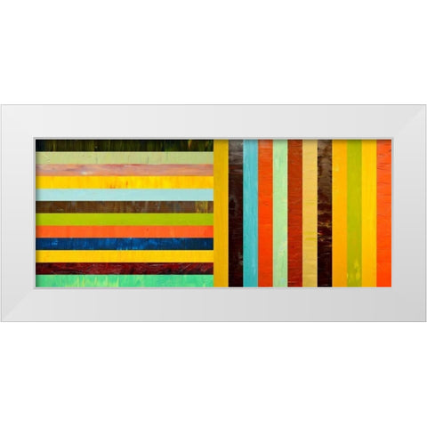 Panel Abstract Ã¢â‚¬â€œ Digital Compilation White Modern Wood Framed Art Print by Calkins, Michelle