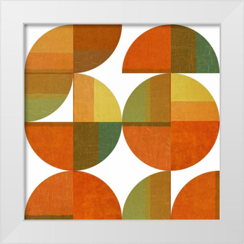 Four Suns Quartered White Modern Wood Framed Art Print by Calkins, Michelle