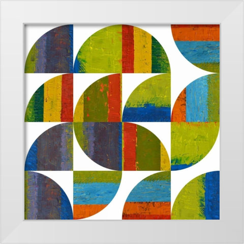 Quarter Rounds 2.0 White Modern Wood Framed Art Print by Calkins, Michelle