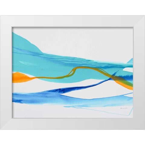 Near Cold Lake White Modern Wood Framed Art Print by Coulter, Patricia
