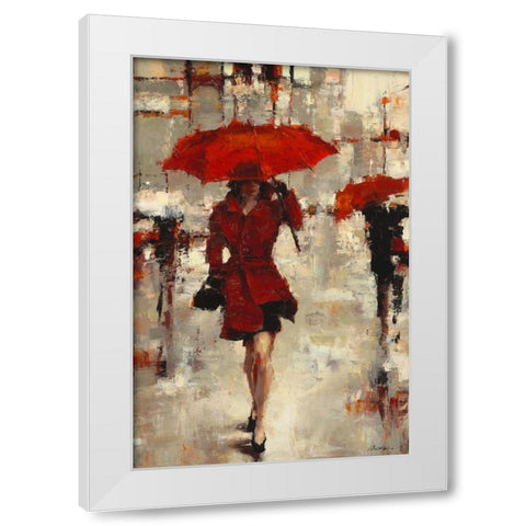 Paris Invitation White Modern Wood Framed Art Print by Christie, Lorraine