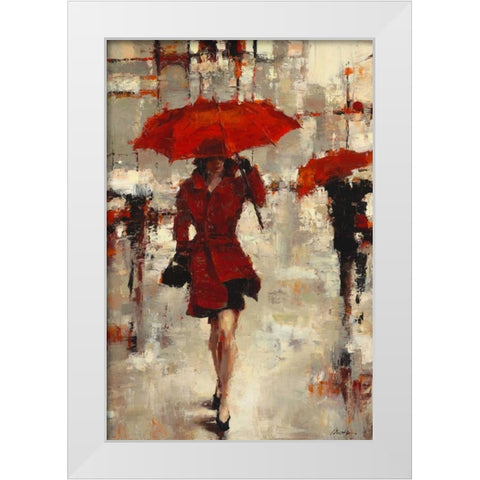 Paris Invitation White Modern Wood Framed Art Print by Christie, Lorraine