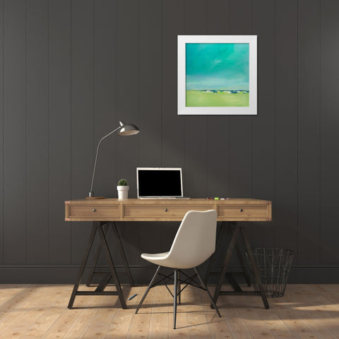 Free and Clear White Modern Wood Framed Art Print by Crane, Peter