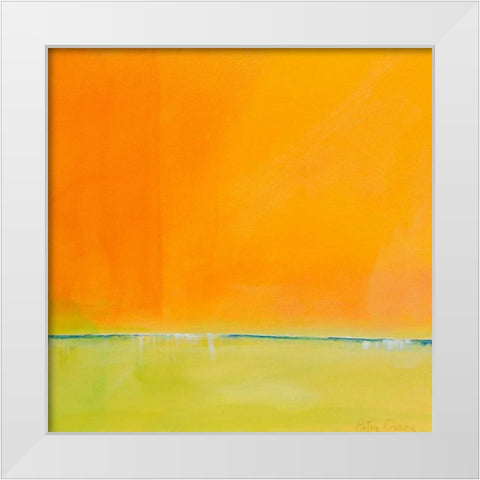 Here and Now White Modern Wood Framed Art Print by Crane, Peter