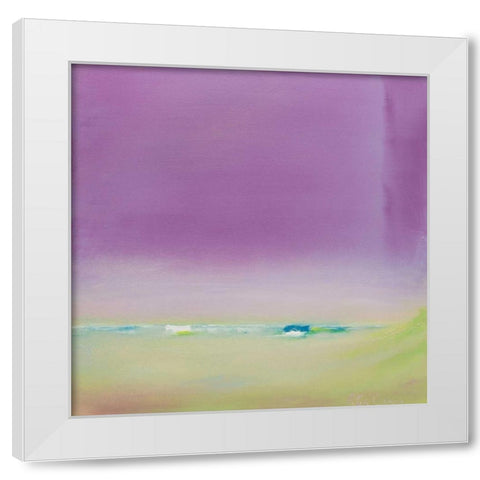 Now and Then White Modern Wood Framed Art Print by Crane, Peter