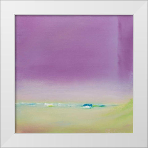 Now and Then White Modern Wood Framed Art Print by Crane, Peter