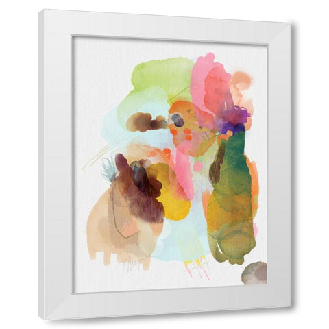 Aerial Sunset White Modern Wood Framed Art Print by Christine, Niya