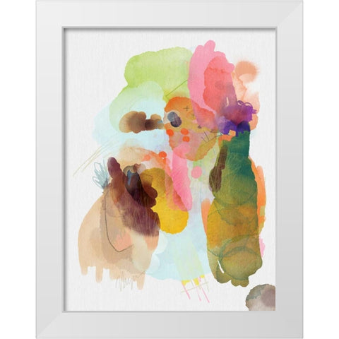 Aerial Sunset White Modern Wood Framed Art Print by Christine, Niya