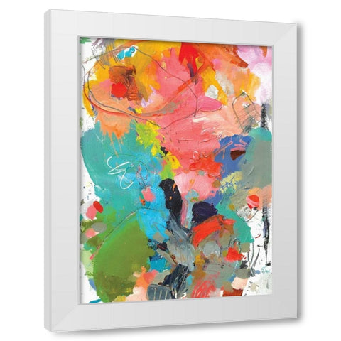 Pear White Modern Wood Framed Art Print by Christine, Niya