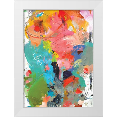 Pear White Modern Wood Framed Art Print by Christine, Niya