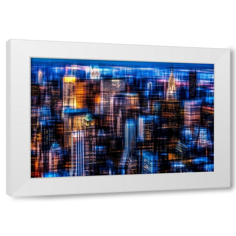 Downtown II White Modern Wood Framed Art Print by Cmarits, Hannes