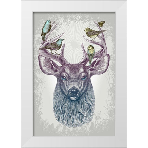 Magic Buck White Modern Wood Framed Art Print by Caldwell, Rachel