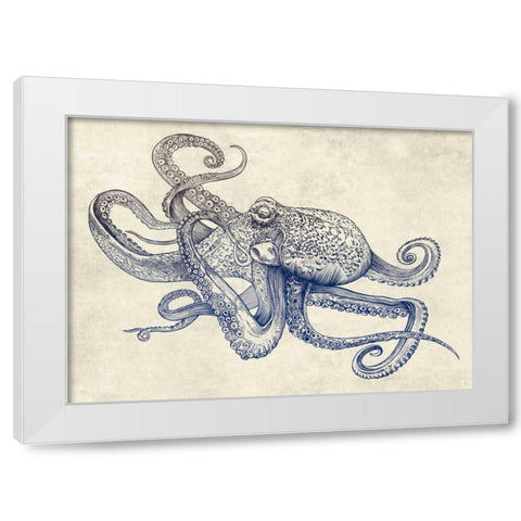Octoflow White Modern Wood Framed Art Print by Caldwell, Rachel