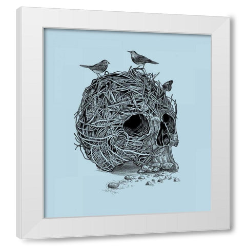 Skull Nest White Modern Wood Framed Art Print by Caldwell, Rachel
