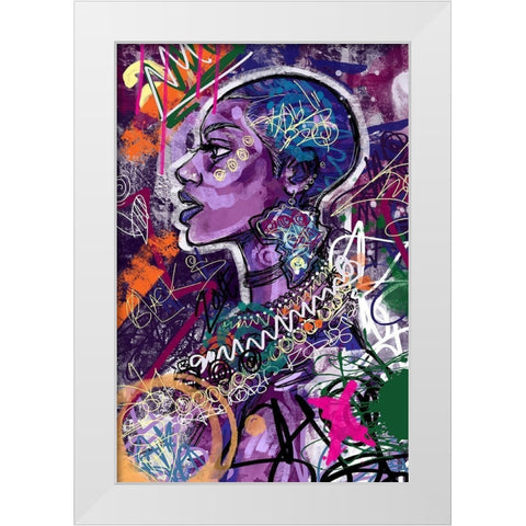 Black is Love White Modern Wood Framed Art Print by Copeland, Justin