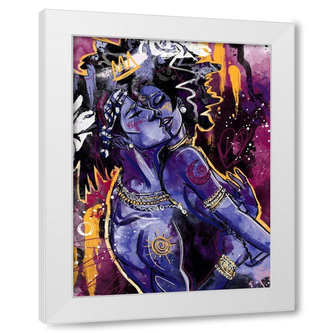 Black Love White Modern Wood Framed Art Print by Copeland, Justin