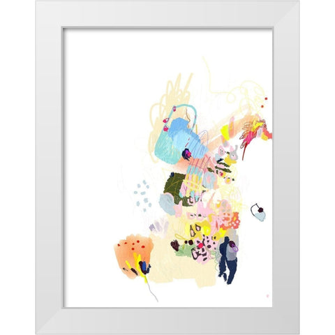 California Poppy White Modern Wood Framed Art Print by Christine, Niya