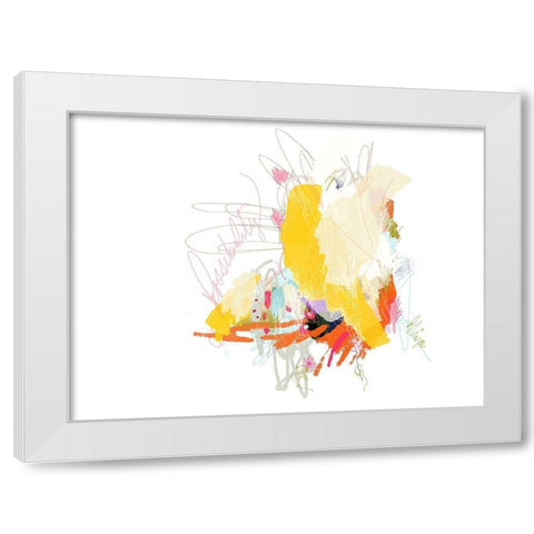 Possibility White Modern Wood Framed Art Print by Christine, Niya