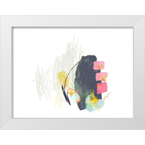 Up Up Up White Modern Wood Framed Art Print by Christine, Niya