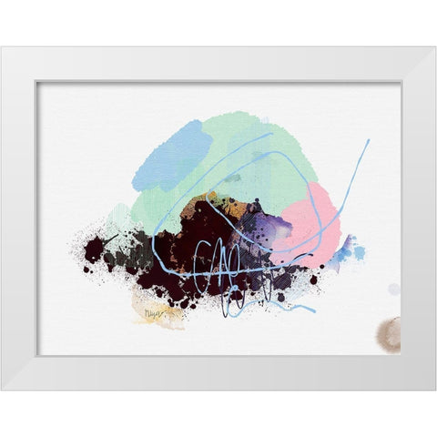 Eggplant Abstract White Modern Wood Framed Art Print by Christine, Niya