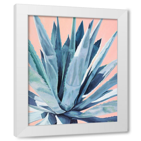 Agave with Coral White Modern Wood Framed Art Print by Clumeck, Alana