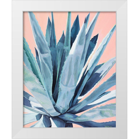 Agave with Coral White Modern Wood Framed Art Print by Clumeck, Alana