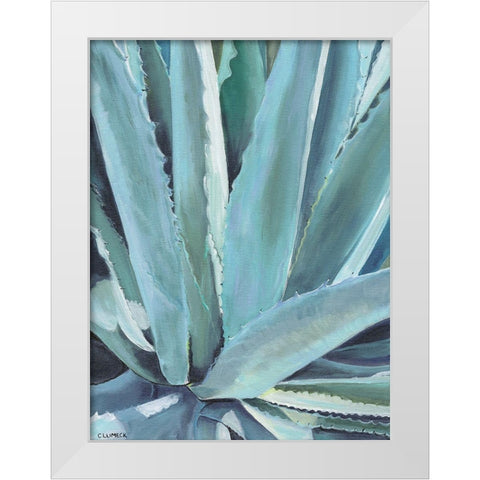 Blue Agave White Modern Wood Framed Art Print by Clumeck, Alana