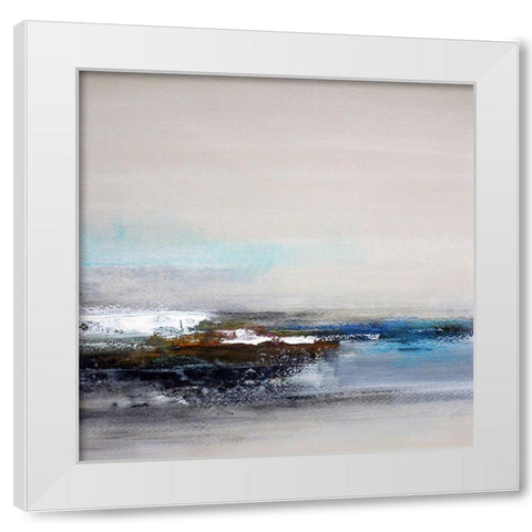 Confluence White Modern Wood Framed Art Print by Cordes, Susan