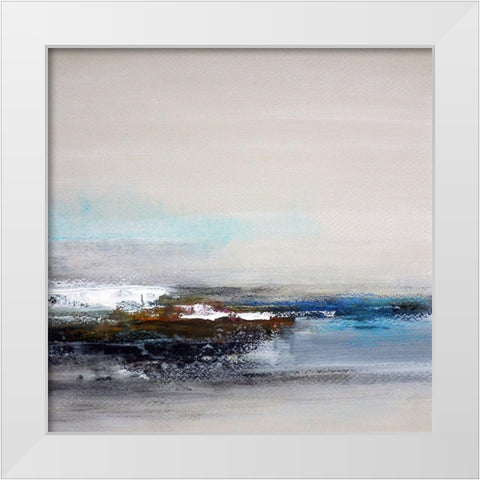 Confluence White Modern Wood Framed Art Print by Cordes, Susan