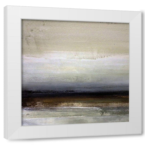 Foreshore White Modern Wood Framed Art Print by Cordes, Susan