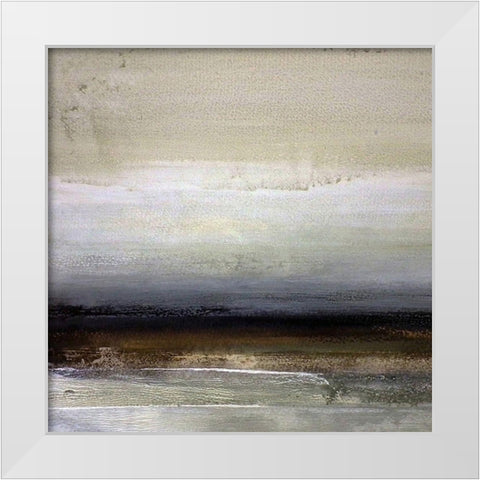 Foreshore White Modern Wood Framed Art Print by Cordes, Susan