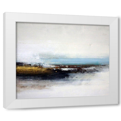 Sea Edge White Modern Wood Framed Art Print by Cordes, Susan