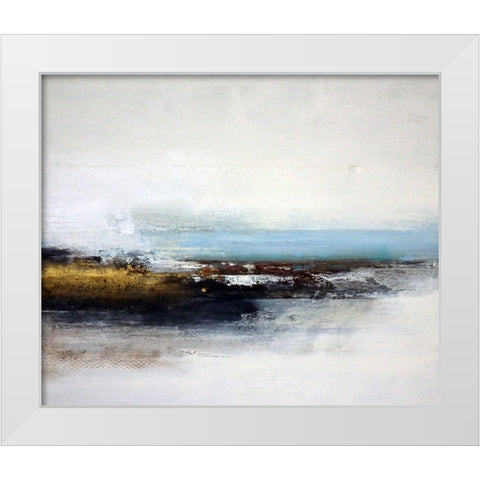 Sea Edge White Modern Wood Framed Art Print by Cordes, Susan