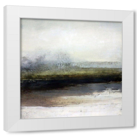 Riverbank White Modern Wood Framed Art Print by Cordes, Susan