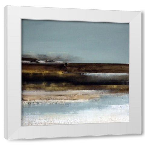 Distant Shore White Modern Wood Framed Art Print by Cordes, Susan