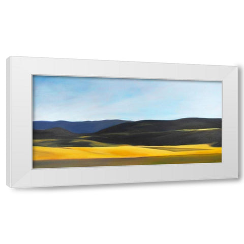 Landforms White Modern Wood Framed Art Print by Caldwell, Carolyn